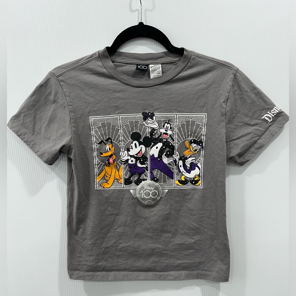 Stylish Disney Gray Kids' Short Sleeve Tee